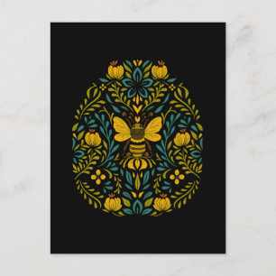 Cartes Pour Fêtes Annuelles Cottagecore Boho Fleurs Scandinaves Folk Art