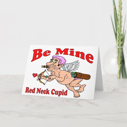 Cartes Pour Fêtes Annuelles Cou rouge cupide (Devant)