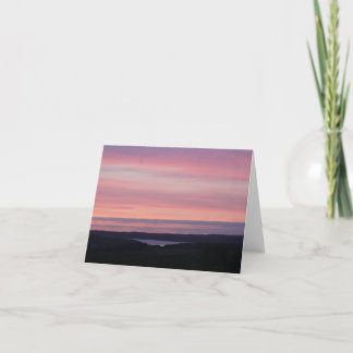 Cartes Pour Fêtes Annuelles Couché de soleil au bonbon de coton de pêche à la