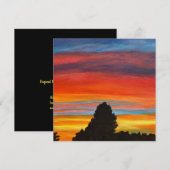 Cartes Pour Fêtes Annuelles coucher de soleil (Devant / Derrière)