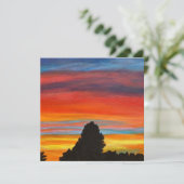 Cartes Pour Fêtes Annuelles coucher de soleil (Debout devant)