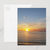 Cartes Pour Fêtes Annuelles Coucher de soleil à Thanksgiving. (Devant / Derrière)