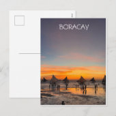 Cartes Pour Fêtes Annuelles Coucher de soleil de Boracay (Devant / Derrière)