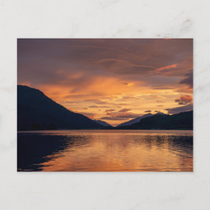 Cartes Pour Fêtes Annuelles Coucher de soleil de loch
