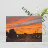 Cartes Pour Fêtes Annuelles Coucher de soleil de Stratus (Debout devant)