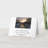 Cartes Pour Fêtes Annuelles Coucher de soleil de Yuletide (Dos)