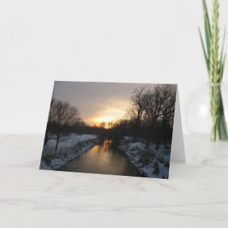 Cartes Pour Fêtes Annuelles Coucher de soleil de Yuletide