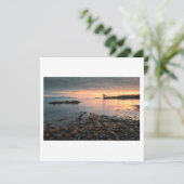 Cartes Pour Fêtes Annuelles Coucher de soleil sur la plage de Salthill à Galwa (Debout devant)