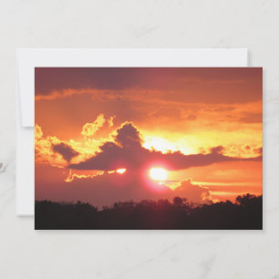 Cartes Pour Fêtes Annuelles Coucher de soleil sur St. Augustine, Floride - Car