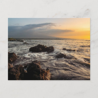 Cartes Pour Fêtes Annuelles Coucher de soleil Waikaloa Pacific à Hawaï