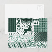 Cartes Pour Fêtes Annuelles Couette verte de Noël (Devant / Derrière)