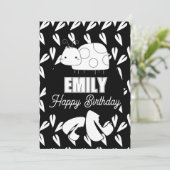 Cartes Pour Fêtes Annuelles Couleur Coeur de Ladybug mignon Fête d'anniversair (Debout devant)