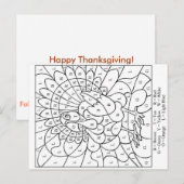 Cartes Pour Fêtes Annuelles Couleur d'action de grâce par lettre (Devant / Derrière)