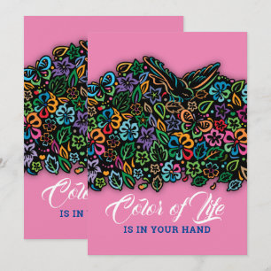 Cartes Pour Fêtes Annuelles Couleur de vie élégante