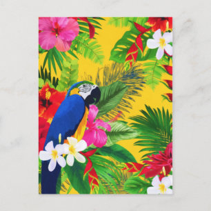 Cartes Pour Fêtes Annuelles Couleur d'été Tropical Toucan Feuille