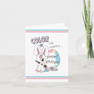 Cartes Pour Fêtes Annuelles Couleur moi Joyeux lapin de Pâques