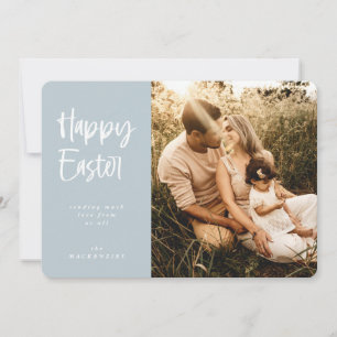 Cartes Pour Fêtes Annuelles Couleur personnalisée Script moderne Bonne photo d