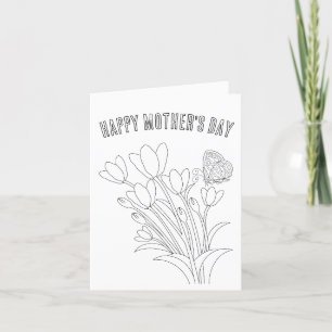 Cartes Pour Fêtes Annuelles Couleur personnalisée votre propre mère heureuse