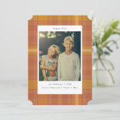 Cartes Pour Fêtes Annuelles Couleur Russe Plaid Changer Photo Automne (Debout devant)