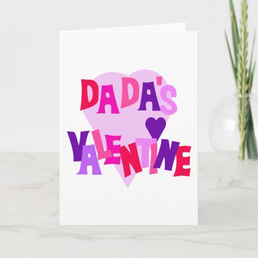 Cartes Pour Fêtes Annuelles Couleurs chaudes Heart Dada's Valentine (Devant)