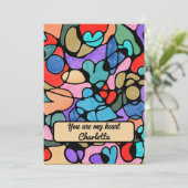 CARTES POUR FÊTES ANNUELLES COULEURS D'EAU NUMÉRIQUE NEUROGRAPHIQUE (Debout devant)