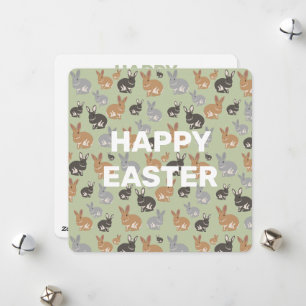 Cartes Pour Fêtes Annuelles Couleurs neutres du Motif de lapin mignonne Bonne 
