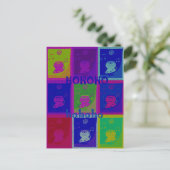 Cartes Pour Fêtes Annuelles Couleurs spéciales Père Noël HoHoho Pop Art (Debout devant)