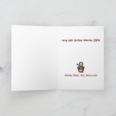 Cartes Pour Fêtes Annuelles Country Boy et Penguin Christmas Grey Card (Intérieur)