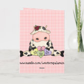 Cartes Pour Fêtes Annuelles Country Fun Cow Valentine's Day Greeting Card (Dos)