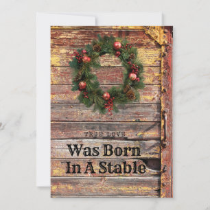 Cartes Pour Fêtes Annuelles Country Rustic Wood Christmas Card Thème chrétien