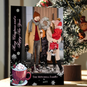 Cartes Pour Fêtes Annuelles Coupe de Noël des vacances chaudes au chocolat B