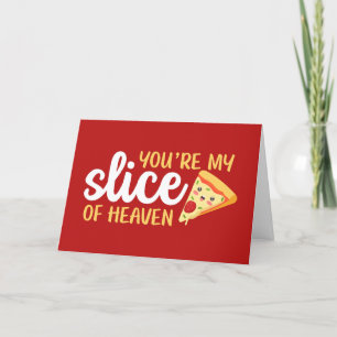 Cartes Pour Fêtes Annuelles Coupe du Ciel Cute Pizza Drôle Saint Valentin