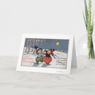 Cartes Pour Fêtes Annuelles Couple Dancing in Moonlight