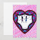 Cartes Pour Fêtes Annuelles Couple dansant (Devant / Derrière)