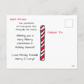 Cartes Pour Fêtes Annuelles Couple de Chouette Festive en câlin Noël (Dos)