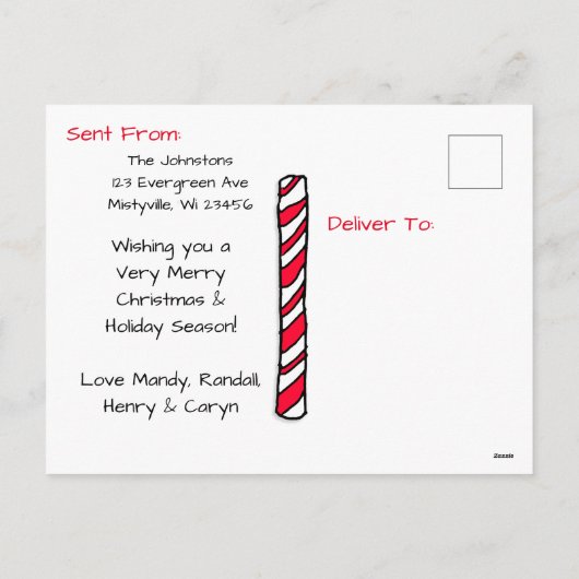 Cartes Pour Fêtes Annuelles Couple de Chouette Festive en câlin Noël (Dos)