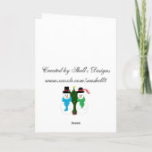 Cartes Pour Fêtes Annuelles Couple de neige (Dos)