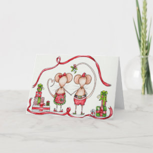 Cartes Pour Fêtes Annuelles Couple de Noël