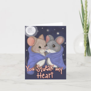 Cartes Pour Fêtes Annuelles Couple de souris accadés Valentine
