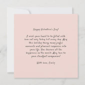 Cartes Pour Fêtes Annuelles Couple d'ours mignons Saint Valentin (Dos)