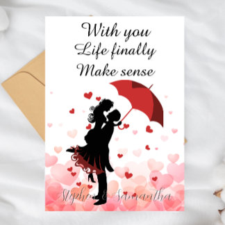 Cartes Pour Fêtes Annuelles Couple first anniversary Personalized romantic 