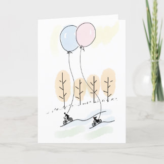 Cartes Pour Fêtes Annuelles Couple libre d'esprit en randonnée à vélo ensemble