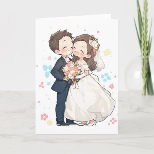 Cartes Pour Fêtes Annuelles Couple Mariage Anime