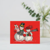 Cartes Pour Fêtes Annuelles Couple moelleux (Debout devant)