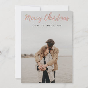 Cartes Pour Fêtes Annuelles Couple Pailleté de Pêche Joyeux Noël