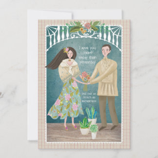 Cartes Pour Fêtes Annuelles Couple philippin