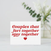 Cartes Pour Fêtes Annuelles Couple qui pique ensemble rester ensemble Valentin (Debout devant)