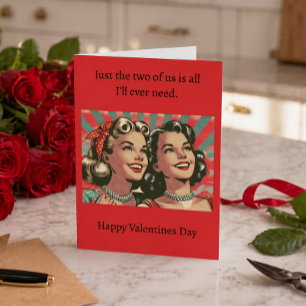 Cartes Pour Fêtes Annuelles Couple Rétro Amour LGBTQ Vintage Romantique