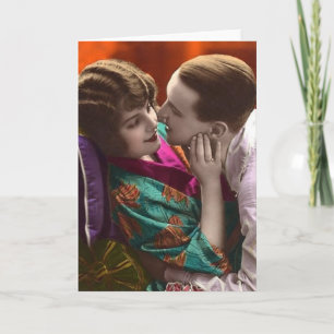 Cartes Pour Fêtes Annuelles Couple vintage