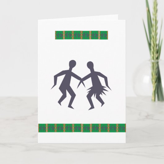 Cartes Pour Fêtes Annuelles Couples de danse d'Afrique (Devant)
